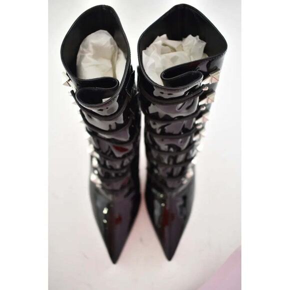 Christian Louboutin Frenchissima 2020 85 Patent Black Short Ankle Heel Boot 37 - Picture 6 of 11